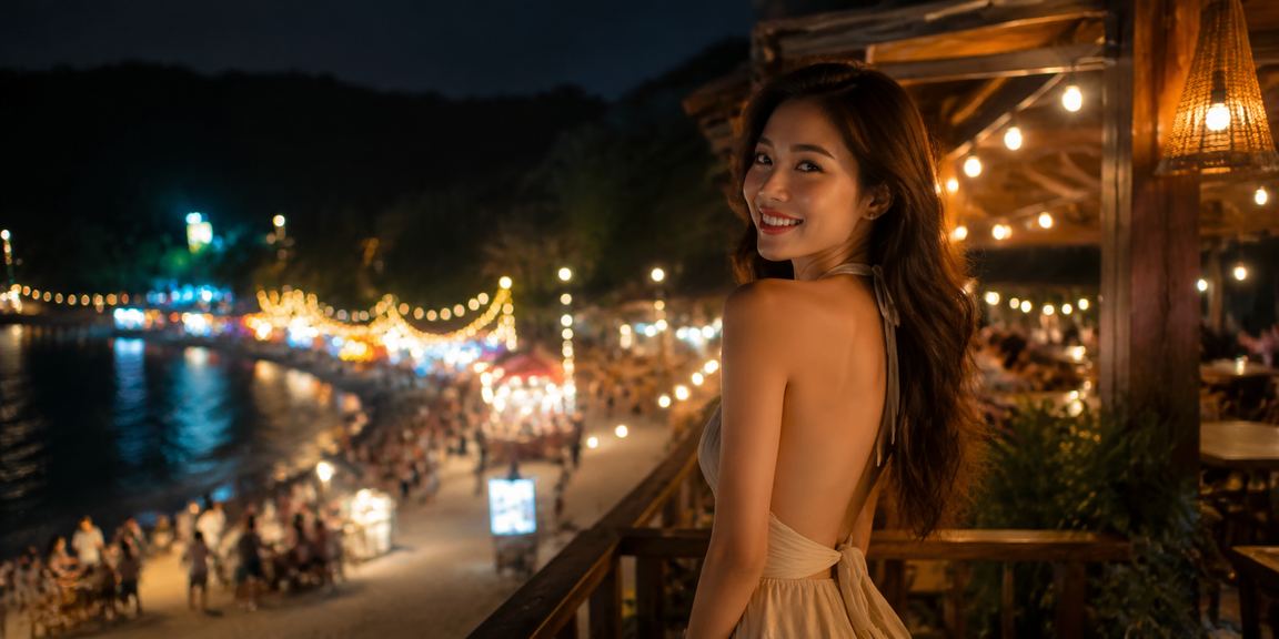 Người dùng đặt cược esports tại chợ đêm Đà Lạt dưới ánh đèn lung linh