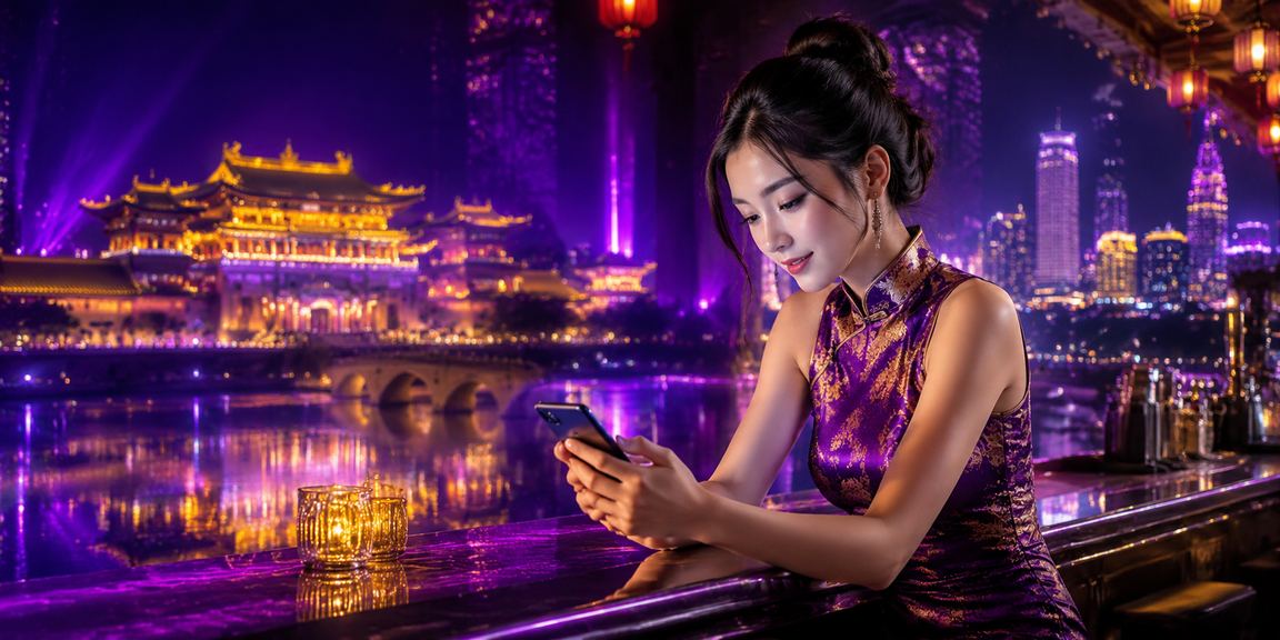 Màn hình cược thể thao ban đêm tại Huế với ánh đèn neon rực rỡ