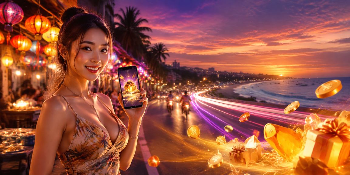 Người chơi sử dụng điện thoại tại chợ đêm Mũi Né, cân bằng giải trí và cuộc sống